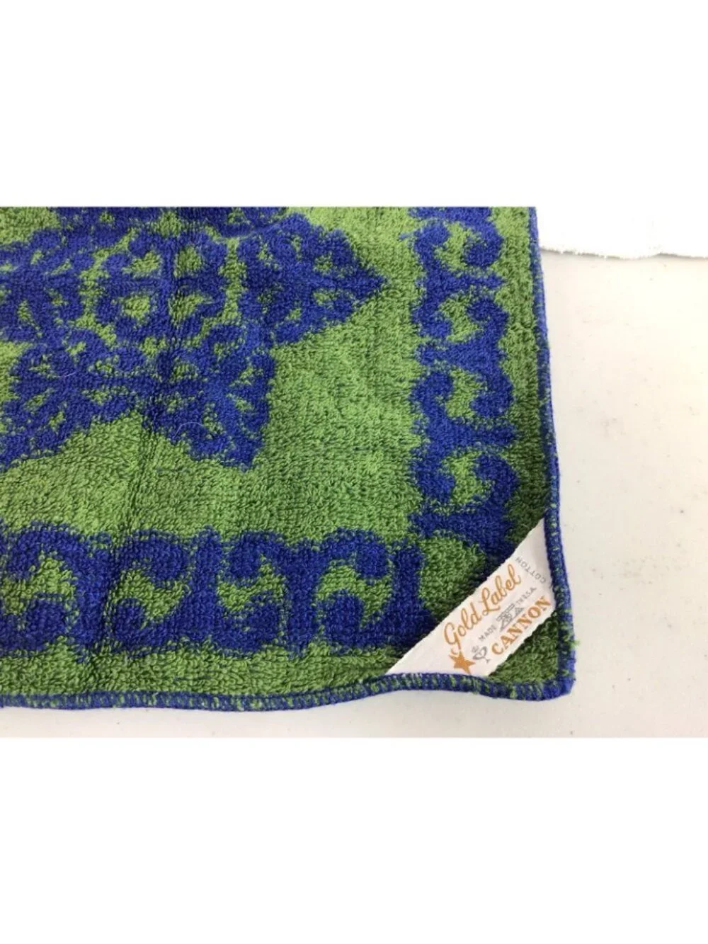 Vintage Washcloths Floral Print Mid Century Retro 70s Lot of 3